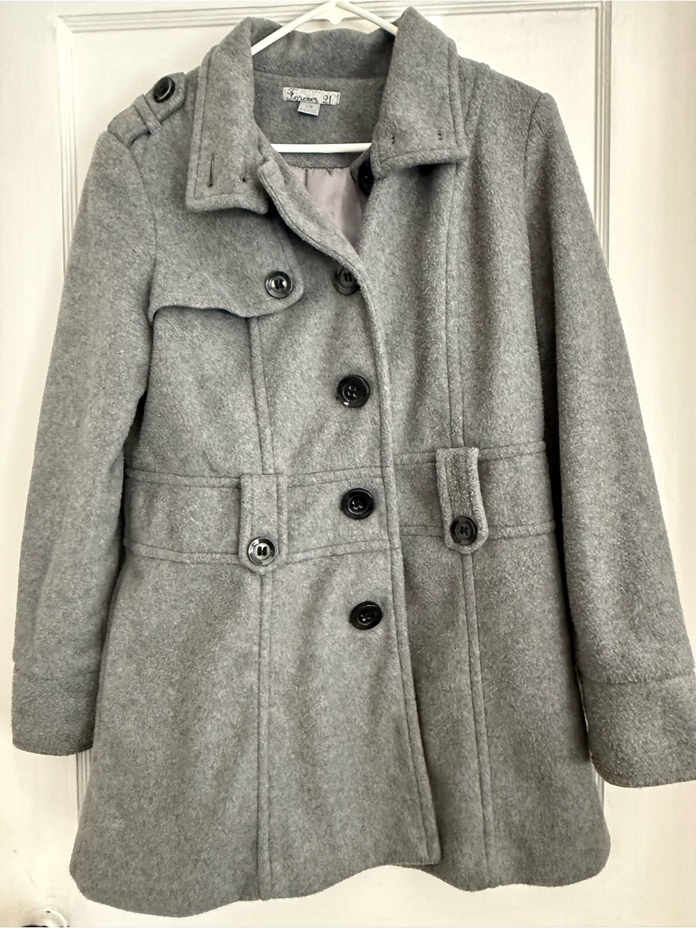 Forever 21 Gray Peacoat